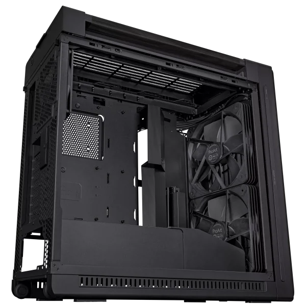 ASUS ProArt PA602 Wood Edition - Metal Panel, pre-installed 140 mm rear fan and two 200 mm front fans, support for a 420 mm radiator, Black - Image 6