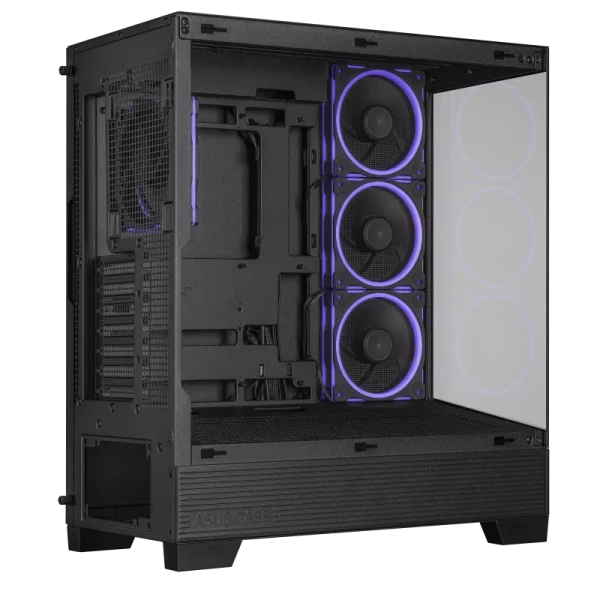 ASUS A31 PLUS ARGB Gaming PC Case, 360mm radiators and 380mm graphics cards Compatible, four pre-installed ARGB fans, Black - Image 3