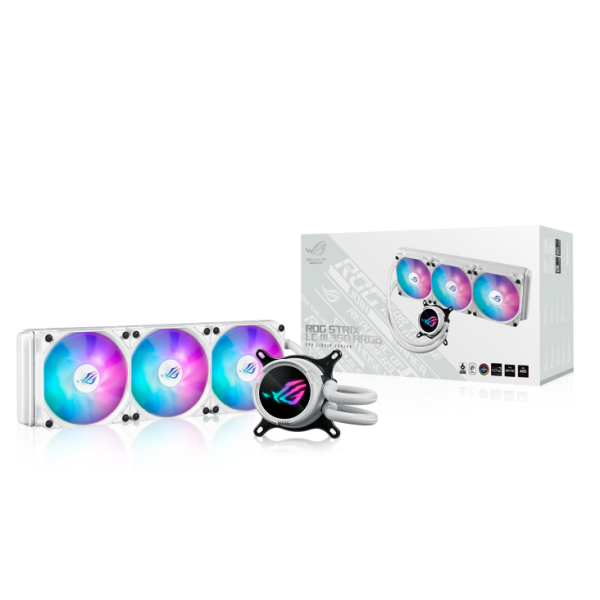 ASUS ROG Strix LC III 360 ARGB White Edition Liquid Cooler, 0dB Technology, Aura Sync, Anti-vibration Rubber - Image 4