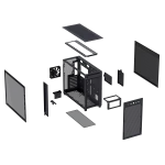 ASUS Prime AP303 - Tempered Glass Panel, ATX case with support for graphics cards up to 360mm long, 360mm radiators up to 60mm thick, and ATX PSUs up to 180mm long, Black - Image 6