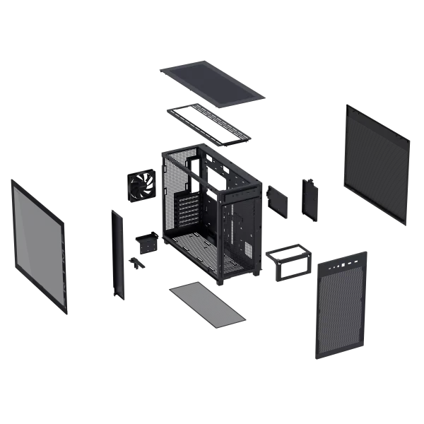 ASUS Prime AP303 - Tempered Glass Panel, ATX case with support for graphics cards up to 360mm long, 360mm radiators up to 60mm thick, and ATX PSUs up to 180mm long, Black - Image 6