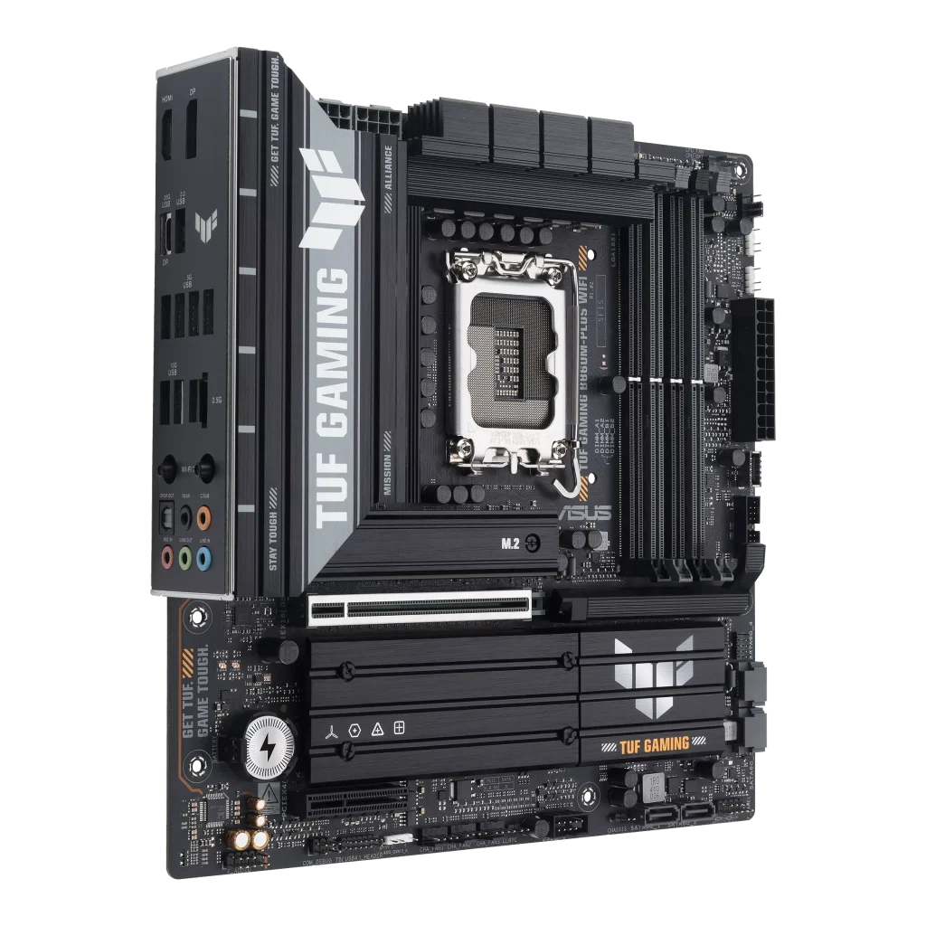 ASUS TUF GAMING B860M-PLUS WIFI Motherboard, PCIe 5.0 Slot, WIFI 7, 2.5Gb Ethernet, Aura Sync, Black