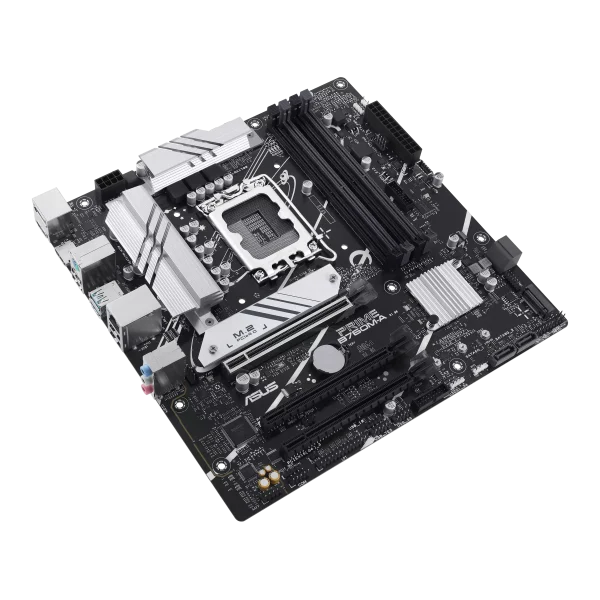 ASUS PRIME B760M-A-CSM Intel® B760 (LGA 1700) mATX motherboard with PCIe 4.0, DDR5, two M.2 slots, Realtek 2.5Gb Ethernet, DisplayPort, Dual HDMI™, SATA 6 Gbps, rear USB 3.2 Gen 2, front USB 3.2 Gen 1 Type-C®, Aura Sync - Image 3