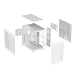 ASUS A32 PLUS ARGB ATX Gaming PC Case, 360mm radiators and 420mm graphics card compatibility, four pre-installed ARGB fans, White - Image 6