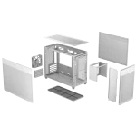 ASUS Prime AP201 MicroATX Case, support for 360 mm coolers, graphics cards up to 338 mm long, and standard ATX PSUs, White - Image 6