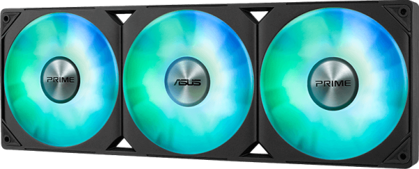 ASUS Prime LC ARGB all-in-one CPU liquid cooler with specially designed CPU contact area and finned channels, water block with infinity mirror lens options, pre-installed ARGB fans and Aura lighting - Image 3