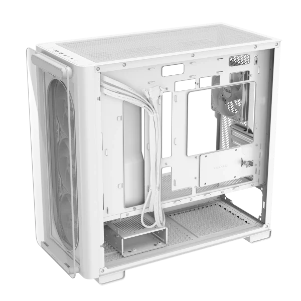 ASUS A23 PLUS Micro-ATX Case, Supports 360 mm radiators, and 380 mm graphics cards, four pre-installed ARGB fans, White - Image 4