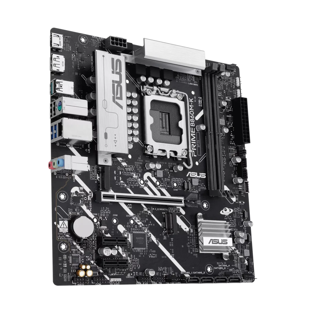 ASUS PRIME B860M-K Motherboard, AEMP III, USB 10Gbps Type-A, USB 5Gbps Type-C, PCIe 5.0 M.2, 2.5Gb Ethernet, Aura Sync