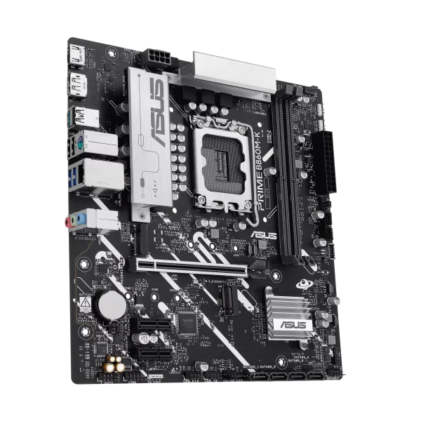 ASUS PRIME B860M-K Motherboard, AEMP III, USB 10Gbps Type-A, USB 5Gbps Type-C, PCIe 5.0 M.2, 2.5Gb Ethernet, Aura Sync - Image 2