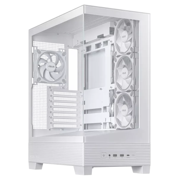 ASUS A31 PLUS Case ARGB Gaming PC Case, 360mm radiators and 380mm graphics cards Compatibility, four pre-installed ARGB fans, White - Image 2