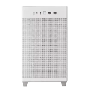 ASUS Prime AP201 MicroATX Case, support for 360 mm coolers, graphics cards up to 338 mm long, and standard ATX PSUs, White