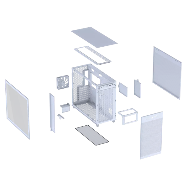 ASUS Prime AP303 - Tempered Glass ATX Case, support for graphics cards up to 360mm long, 360mm radiators up to 60mm thick, and ATX PSUs up to 180mm long, White - Image 6