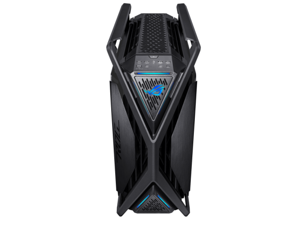 ASUS ROG Hyperion GR701 E-ATX computer case, 420 mm dual radiator support, four 140 mm fans, metal GPU holder, component storage, ARGB fan hub, 60W fast charging, Black - Image 2
