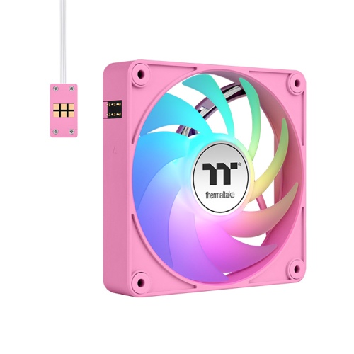 Thermaltake CT120 EX ARGB Sync PC Cooling Fan (3-Fan Pack), CT Series Pink Edition, Up to 2000 RPM Fan Speed, MagForce 2.0 Quick Magnetic Connection, Pink