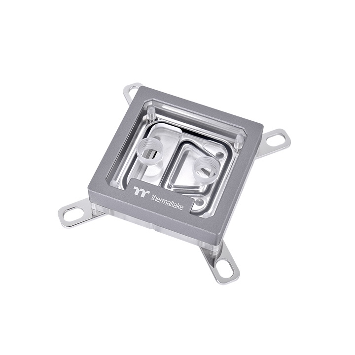 Thermaltake Pacific W9 CPU Waterblock, anti-corrosive nickel plating with a high quality transparent cover design,