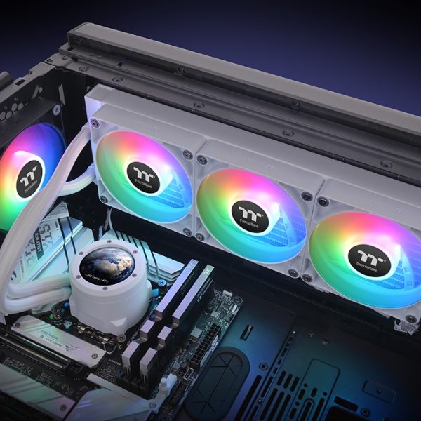 Thermaltake TH360 V2 Ultra ARGB Sync All-In-One CPU Liquid Cooler, Snow Edition - Image 2