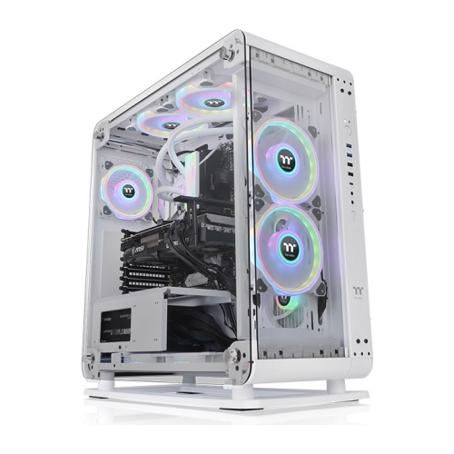 Thermaltake Core P6 Tempered Glass Mid Tower Chassis, Transformable Open & Closed Frame Design, CEB Mid Tower Form Factor, Tt LCS Certified, White