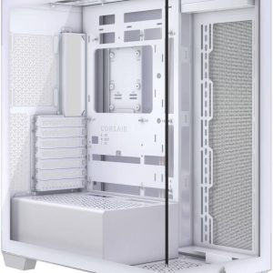 Corsair 3500X Mid-Tower PC Case, Tempered Glass Window, Up to 360mm Radiator & 10x Fan Support - White