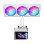 ASUS ROG RYUO IV SLC 360 ARGB Liquid Cooler, 6.67” 2K AMOLED Display, White - Image 3