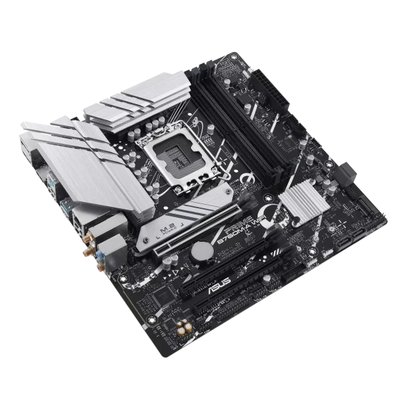 ASUS PRIME B760M-A WIFI Intel® B760 (LGA 1700) mATX Mortheboard with PCIe 4.0, DDR5, two M.2 slots, Realtek 2.5Gb Ethernet, Wi-Fi 6, DisplayPort, Dual HDMI™, SATA 6 Gbps, rear USB 3.2 Gen 2, front USB 3.2 Gen 1 Type-C®, Aura Sync - Image 3