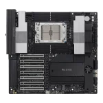 ASUS Pro WS WRX90E-SAGE SE AMD sTR5 EEB workstation motherboard, 7 PCIe 5.0 x16 slots, multi-GPU support, robust 32+3+3+3 power-stage design, CPU and memory overclocking ready, 4 PCIe 5.0 M.2 slots, dual 10 Gb LAN, PCIe Q-Release Slim