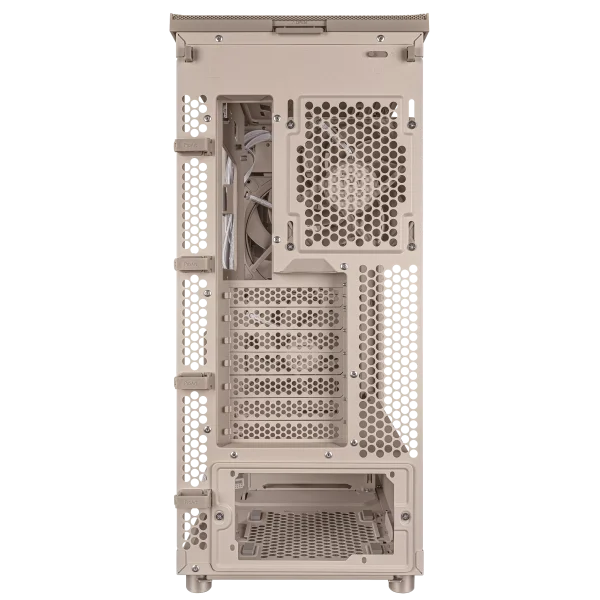 ASUS ProArt PA401 Wood Edition Beige - Tempered Glass Panel, Build-in two 160mm front fans and one 120mm rear fan, along with an integrated fan hub, - Image 6