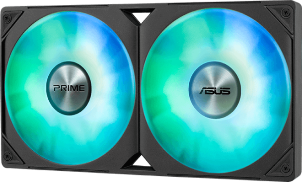 ASUS Prime LC ARGB all-in-one CPU liquid cooler with specially designed CPU contact area and finned channels, water block with infinity mirror lens options, pre-installed ARGB fans and Aura lighting - Image 3