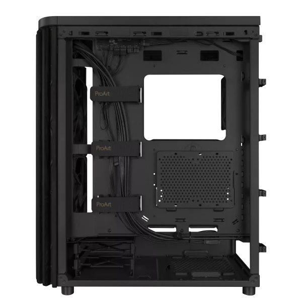ProArt PA401 Wood Edition - Tempered Glass Panel, Build-in with two 160mm front fans and one 120mm rear fan, along with an integrated fan hub, Black - Image 6
