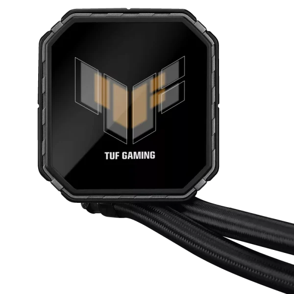 ASUS TUF Gaming LC III 360 ARGB LCD all-in-one liquid CPU cooler with pre-installed & integrated triple fans designed for high airflow and static pressure; 2.8" LCD for hardware monitoring, custom GIFs and MP4 video clips - Image 4