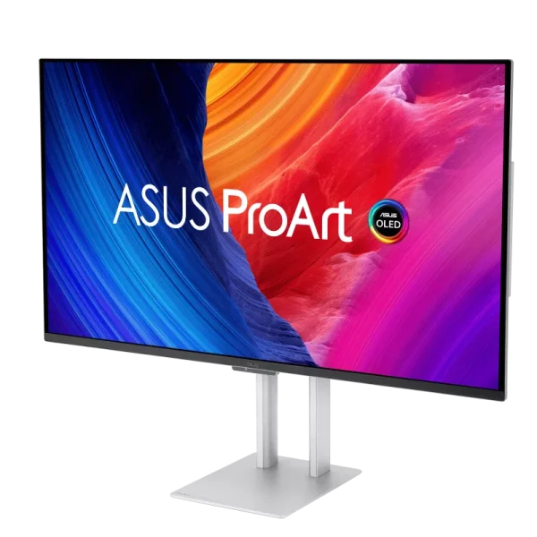 ASUS ProArt Display OLED PA32UCDM Professional Monitor – 32-inch (31.5 inch viewable), 4K UHD (3840 x 2160), QD-OLED, Ultra-slim, 240Hz, 0.1ms, Auto Calibration, HDR-10, HLG, Dolby Vision, 99% DCI-P3, ΔE < 1, Thunderbolt™ 4 PD 96W, Calman Ready, ColourSpace Integration, Ergonomic Stand, Green Sustainability, Silver - Image 3