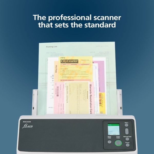 Ricoh FI-8170 High Speed Desktop Document Scanner, Double-sided scanning of up to 70 pages per minute, White - Image 2