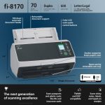 Ricoh FI-8170 High Speed Desktop Document Scanner, Double-sided scanning of up to 70 pages per minute, White - Image 4