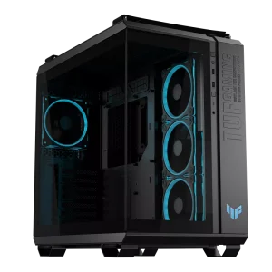 ASUS TUF Gaming GT502 Horizon ARGB Gaming PC Case, Four Pre-Installed MR120 ARGB Fans, Black