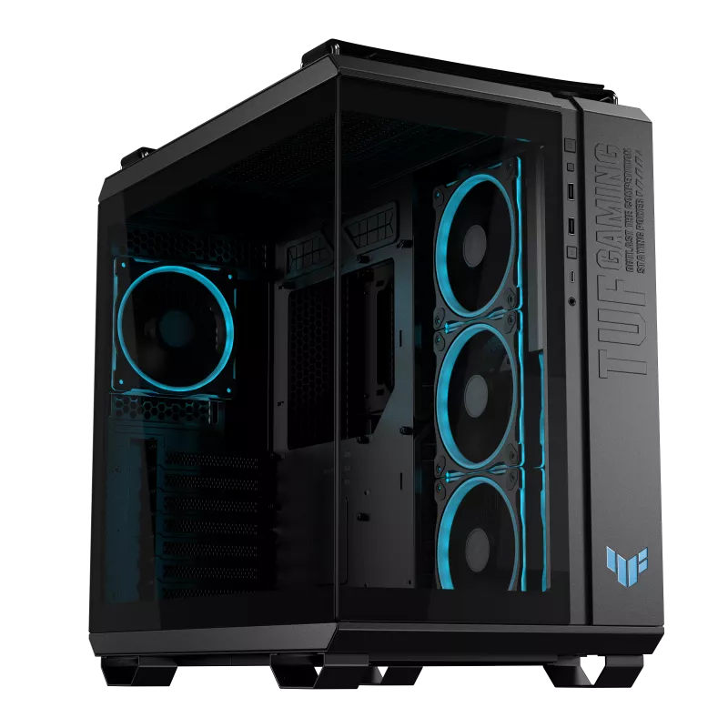 ASUS TUF Gaming GT502 Horizon ARGB Gaming PC Case, Four Pre-Installed MR120 ARGB Fans, Black