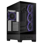 ASUS A31 PLUS ARGB Gaming PC Case, 360mm radiators and 380mm graphics cards Compatible, four pre-installed ARGB fans, Black