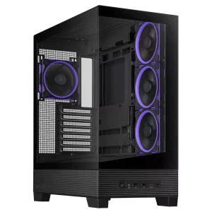 ASUS A31 PLUS ARGB Gaming PC Case, 360mm radiators and 380mm graphics cards Compatible, four pre-installed ARGB fans, Black