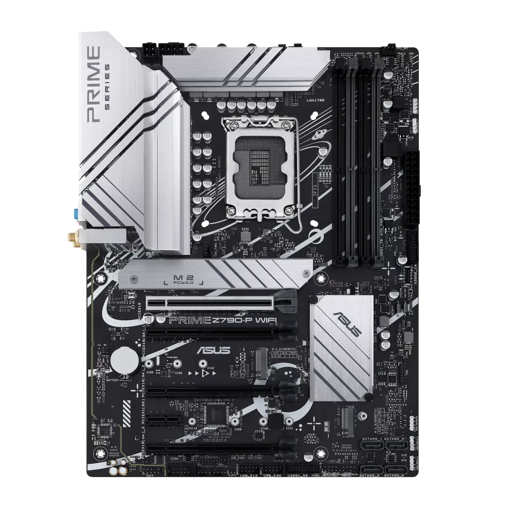 ASUS PRIME Z790-P WIFI Motherboard, PCIe Gen5 Slot, USB 3.2 Gen 2×2 Type-C® & Thunderbolt (USB4®) Support, WiFi 6, Al Cooling II