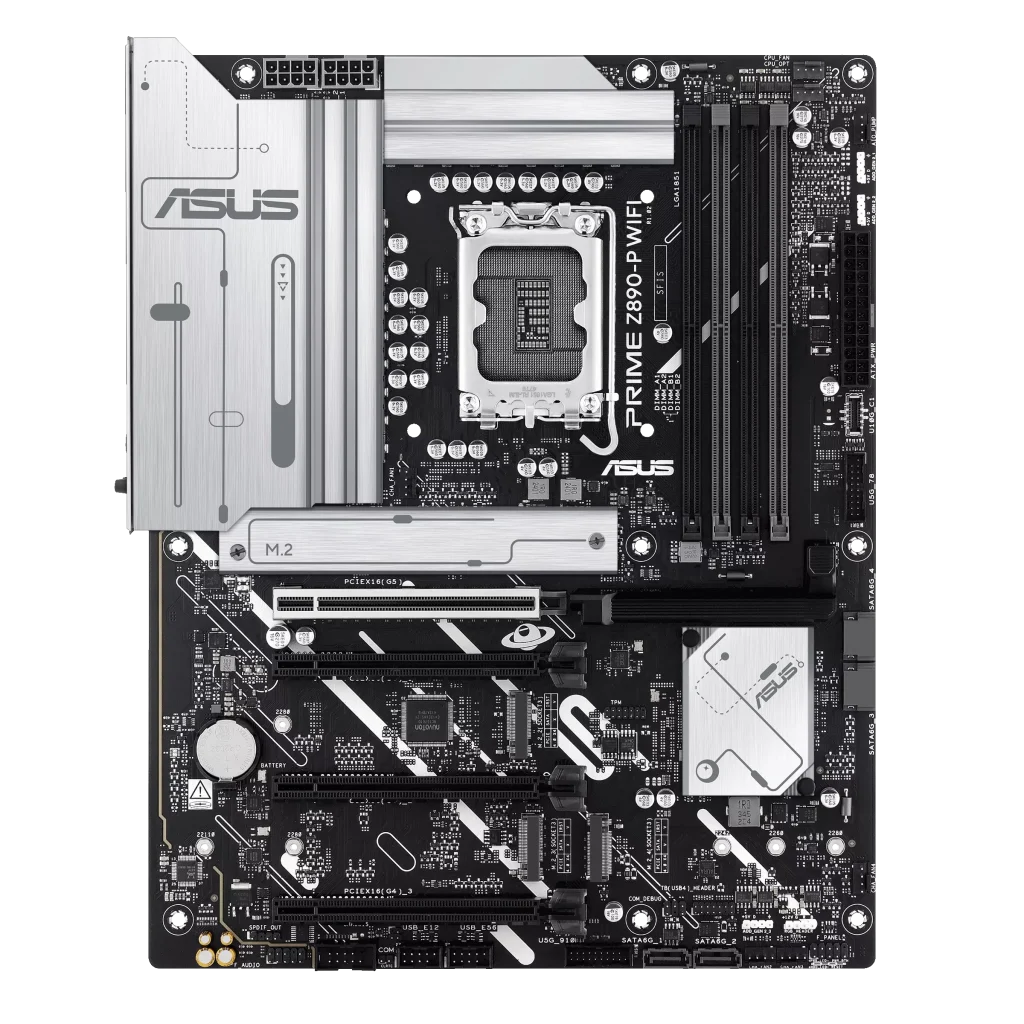 ASUS PRIME Z890-P WIFI Motherboard, WiFi 7, Thunderbolt™ 4, PCIe 5.0 s​​​​lots, Pre-mounted I/O shield, Aura Sync