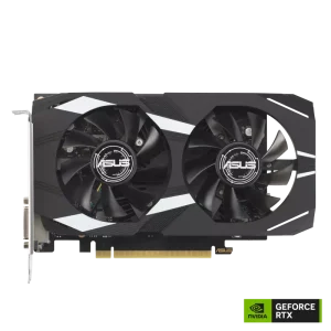 ASUS Dual GeForce RTX™ 3050 OC Edition 6GB GDDR6 Graphics Cards, NVIDIA Ampere SM 2X Throughput and Efficiency, OC Edition 1537 MHz Boost Clock, 2-slot Design for max compatibility, Black