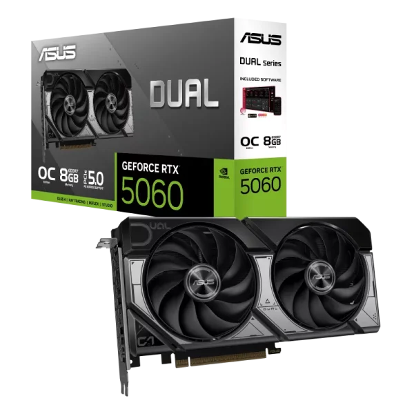 ASUS Dual GeForce RTX™ 5060 8GB GDDR7 OC Edition Graphics Cards, Massive AI Performance with 614 TOPs, Next-Gen 28 Gbps Memory Speed, OC Mode 2565 MHz Boost Clock for Peak Power, Black - Image 6