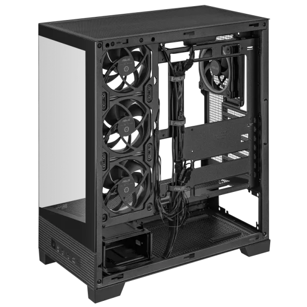 ASUS A31 PLUS ARGB Gaming PC Case, 360mm radiators and 380mm graphics cards Compatible, four pre-installed ARGB fans, Black - Image 4