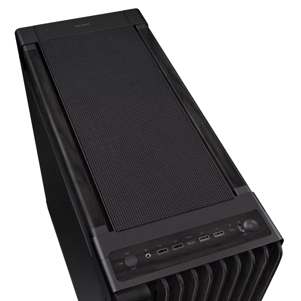 ASUS ProArt PA602 Wood Edition - Metal Panel, pre-installed 140 mm rear fan and two 200 mm front fans, support for a 420 mm radiator, Black - Image 4