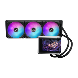 ASUS ROG RYUO IV 360 ARGB Liquid Cooler,  6.67-inch AMOLED display, Aura Fan Edge, Black