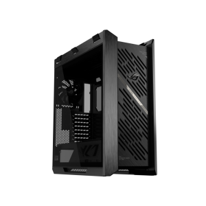 ASUS ROG Strix Helios II EATX mid-tower gaming case with dual tempered glass side panels, GPU support for up to 450mm in length, aluminum frame and front panel, GPU braces and 420mm radiator support, Black