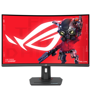 ASUS ROG Strix XG32WCS USB Type-C Gaming Monitor – 32-inch (31.5 viewable) 2560x1440, Curved, 180Hz (Above 144Hz), 1ms (GTG), Fast VA, Extreme Low Motion Blur Sync, USB Type-C, FreeSync, DisplayWidget Center, tripod socket, HDR, Black