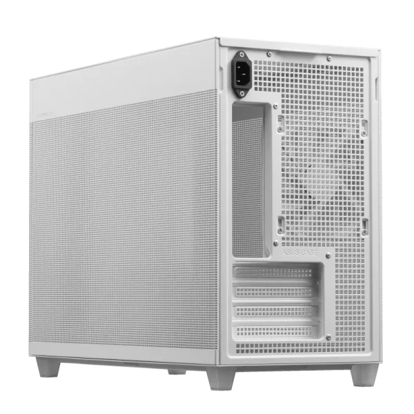 ASUS Prime AP201 MicroATX Case, support for 360 mm coolers, graphics cards up to 338 mm long, and standard ATX PSUs, White - Image 4