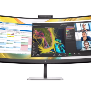 HP S5 Pro 534PM 34" WQHD USB-C Conferencing Monitor, 100 Hz Refresh Rate, Integrated speakers, 5MP Webcam, Black