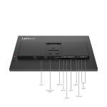 Lenovo ThinkVision P27QD-40 27" QHD Monitor, 120Hz Refresh Rate, supports daisy chain up to 4 displays, USB-C docking, Black - Image 6