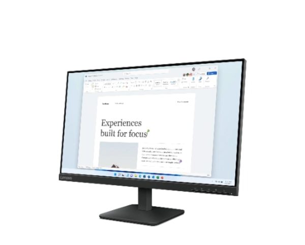 Lenovo L24-4e 24" FHD Monitor, IPS Panel, 100Hz Refresh Rate, 99% sRGB, Black - Image 2