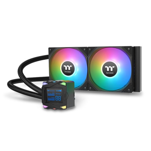 Thermaltake LA360-S ARGB Sync AIO Liquid Cooler, 2.4” Segment LCD Display, Up to 2500 RPM Fan Speed,Three High-Performance 120mm ARGB Fans, Black